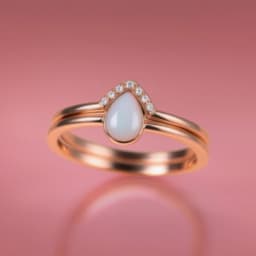 KIT fai-da-te gioielli al latte materno - Anello "Together" a Forma di Goccia & Anello Impilabile - thumbnail 1