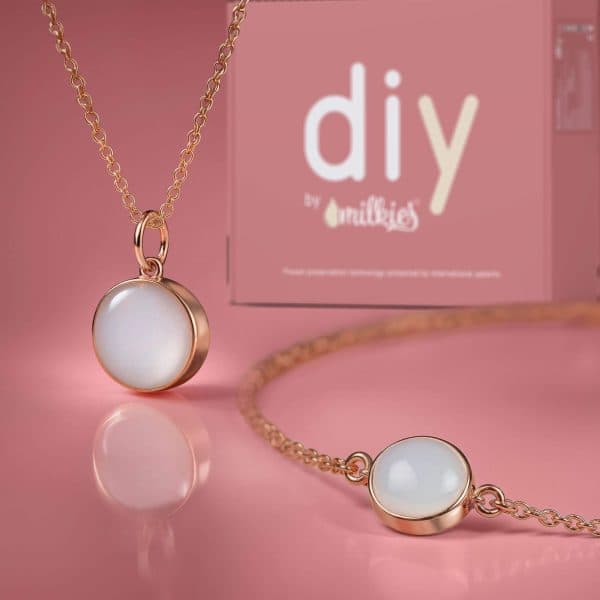 Kit DIY Gioielli al Latte Materno - Set: Collana 12mm "Circle of Life" + Bracciale