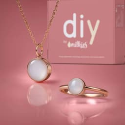 Kit DIY Gioielli al Latte Materno - Set: Collana 12mm "Circle of Life" + Anello - thumbnail 1