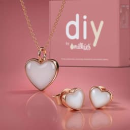 Kit DIY Gioielli al Latte Materno - Set: Collana "Sweetheart" + Orecchini a Cuore - thumbnail 1