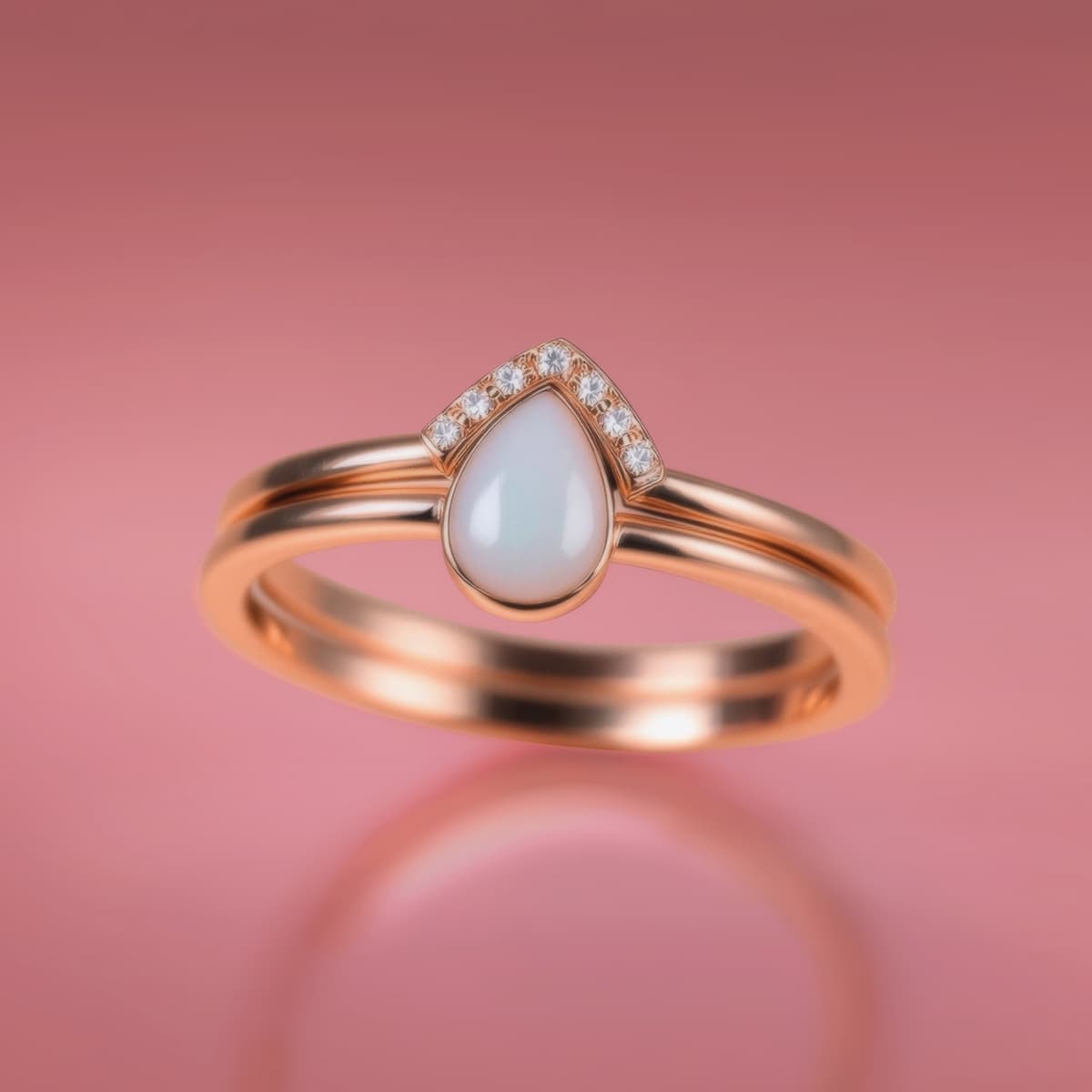 KIT fai-da-te gioielli al latte materno - Anello "Together" a Forma di Goccia & Anello Impilabile